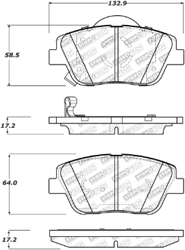 Picture of StopTech 09-15 Hyundai Sonata Street Select Front Brake Pads