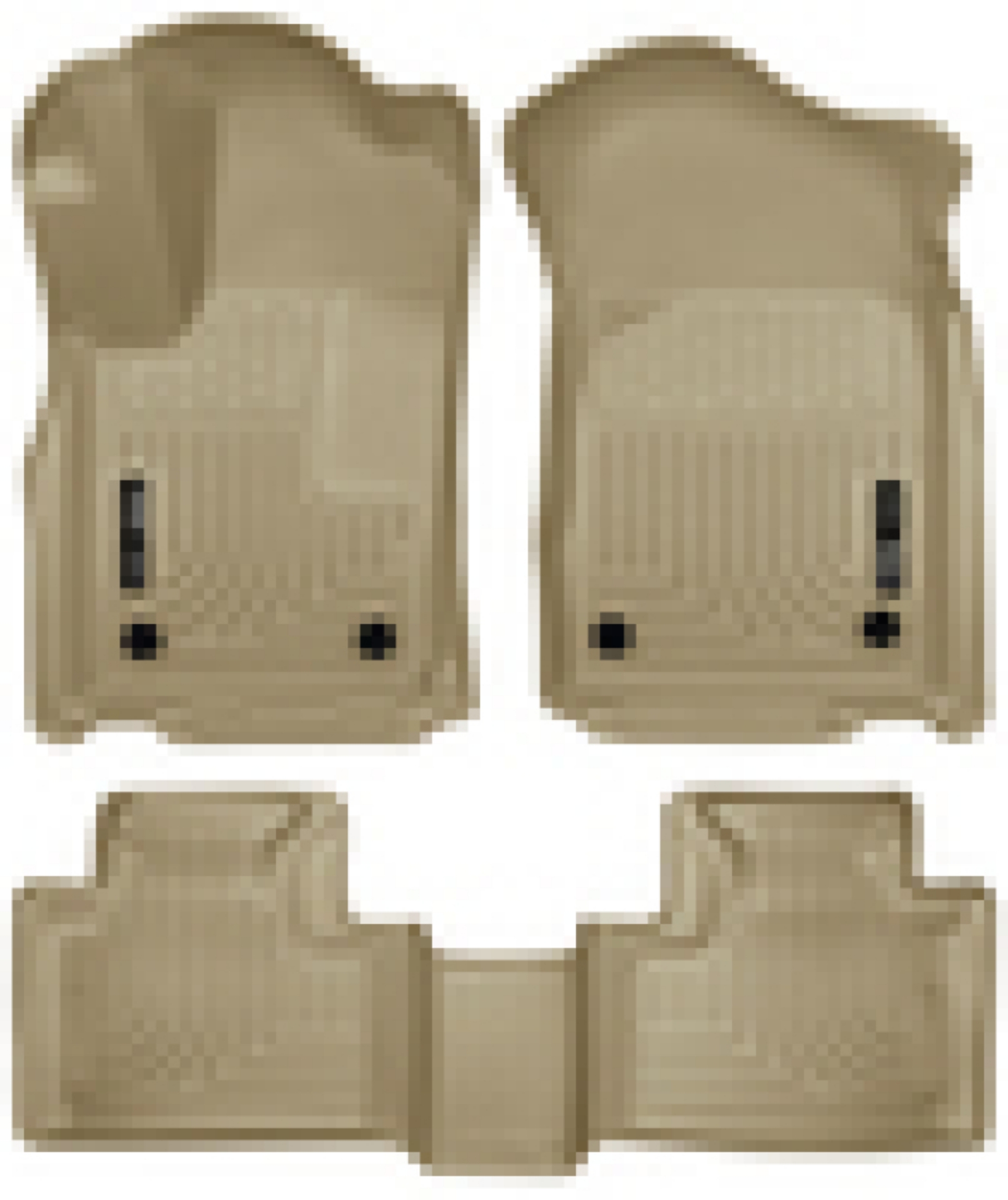 Picture of Husky Liners 16-22 Dodge Durango Weatherbeater Tan Front & 2nd Seat Floor Liners