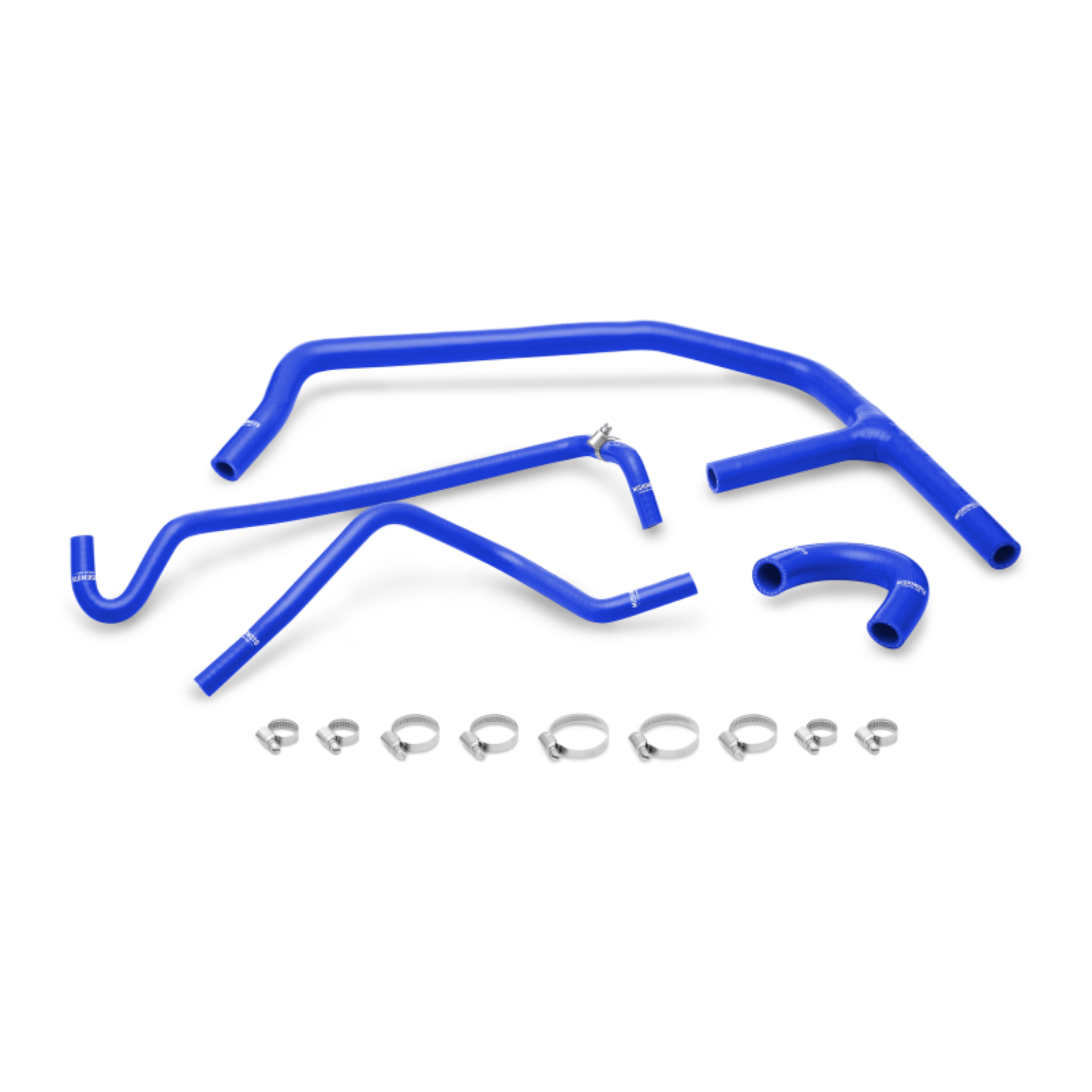 Picture of Mishimoto 15+ Ford Mustang EcoBoost Blue Silicone Ancillary Hose Kit