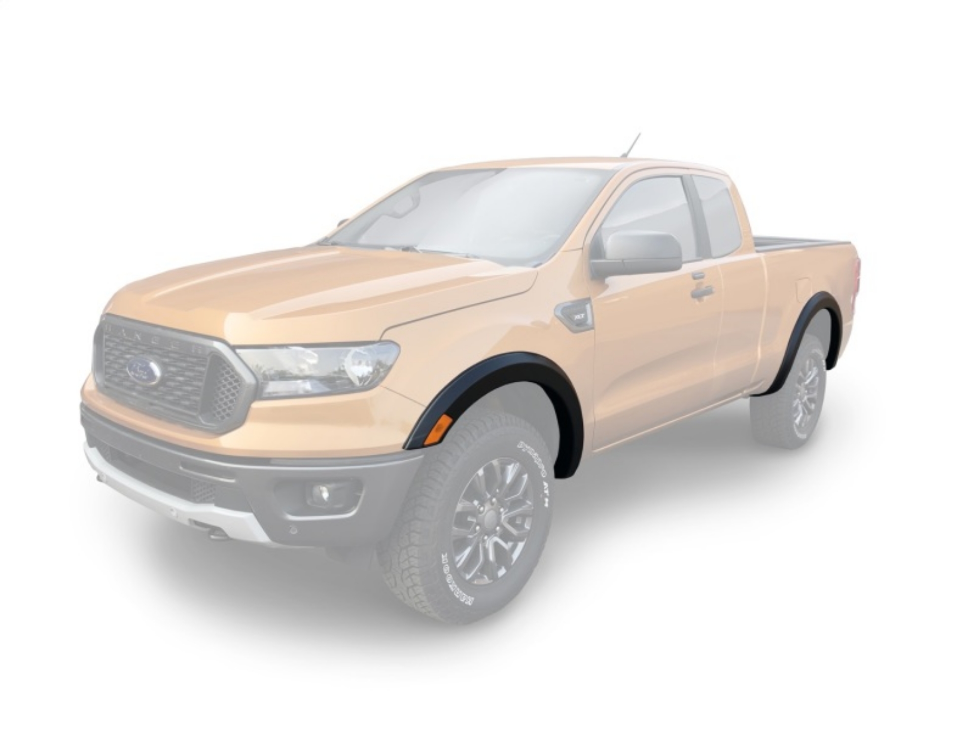 Picture of Bushwacker 2019 Ford Ranger Extended Cab - Crew Cab Pickup OE Style Fender Flares 4pc - Black