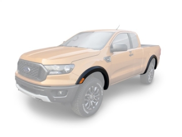 Picture of Bushwacker 2019 Ford Ranger Extended Cab - Crew Cab Pickup OE Style Fender Flares 4pc - Black
