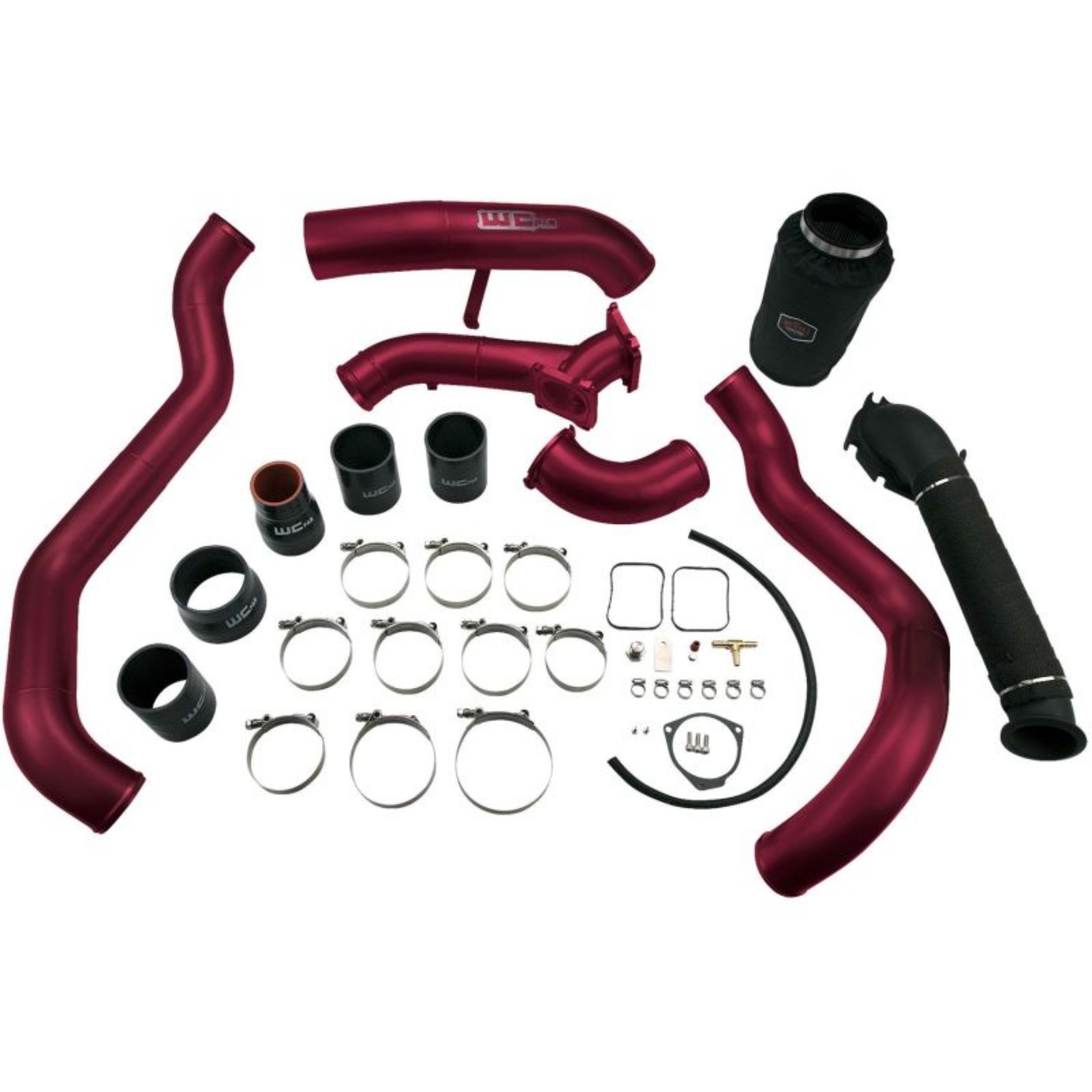 Picture of Wehrli 01-04 Chevrolet 6-6L LB7 Duramax High Flow Intake Bundle Kit - WCFab Red