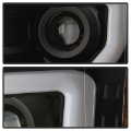 Picture of Spyder 09-14 Ford F-150 Projector Headlights - Halogen Model Light Bar - Blk PRO-YD-FF15009-SBLB-BK