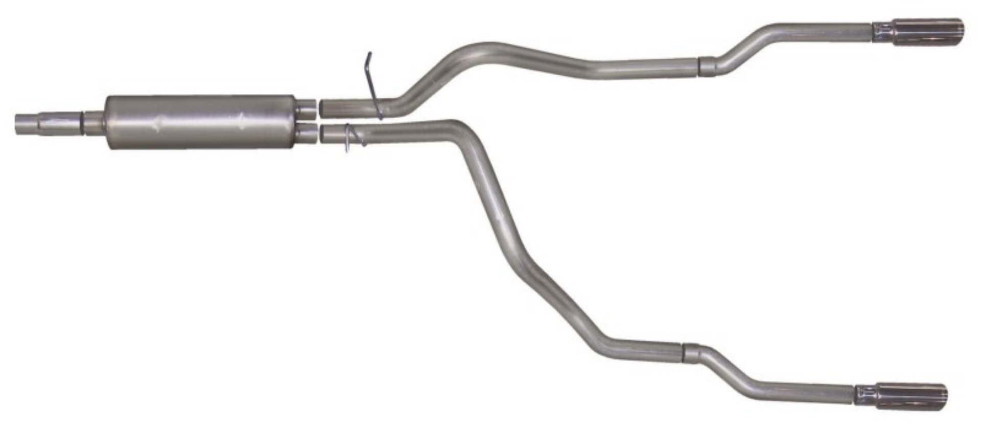 Picture of Gibson 98-01 Dodge Ram 1500 Sport 3-9L 2-5in Cat-Back Dual Split Exhaust - Stainless