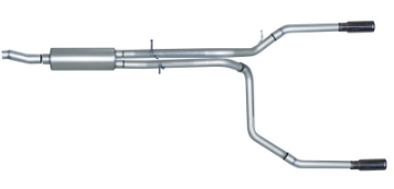 Picture of Gibson 98-00 Ford F-150 Base 4-6L 2-5in Cat-Back Dual Split Exhaust - Stainless