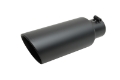 Picture of Gibson Round Dual Wall Angle-Cut Tip - 4in OD-3in Inlet-12in Length - Black Ceramic
