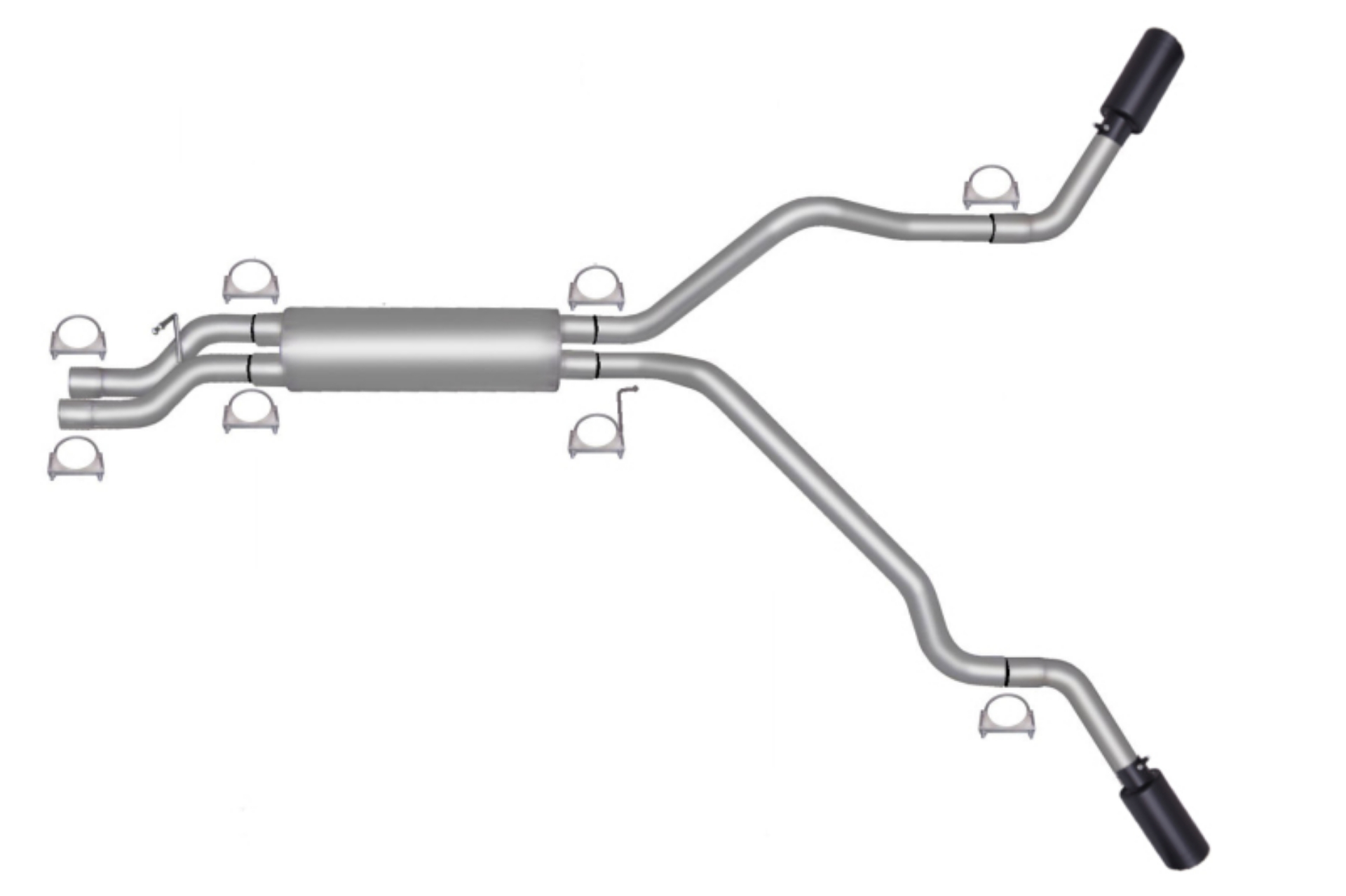 Picture of Gibson 99-03 GMC Sierra 1500 SL 5-3L 2-5in Cat-Back Dual Extreme Exhaust - Black Elite
