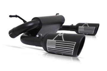 Picture of Gibson 07-17 Jeep Wrangler JK X 3-8L 2-5in Patriot Series Axle-Back Dual Split Exhaust - Blk Ceramic