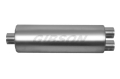 Picture of Gibson SFT Superflow Offset-Dual Round Muffler - 8x24in-3in Inlet-2-25in Outlet - Stainless