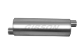 Picture of Gibson SFT Superflow Offset-Offset Round Muffler - 6x24in-2-5in Inlet-2-5in Outlet - Stainless
