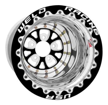 Picture of Weld V-Series 15x12 - 5x4-5 BP - 5in- BS Black Wheel - Black Double Beadlock MT