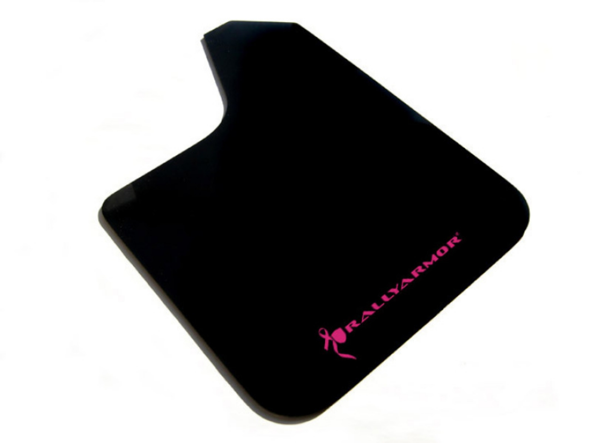 Picture of Rally Armor Universal Fit No Hardware Basic Black Mud Flap w- Pink Logo