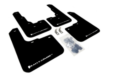 Picture of Rally Armor 13-16 Dodge Dart Black UR Mud Flap w- White Logo