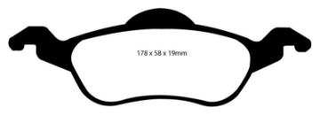 Picture of EBC 00-04 Ford Focus 2-0 Redstuff Front Brake Pads