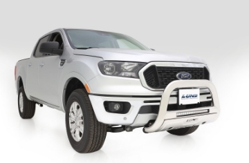 Picture of Lund 2019 Ford Ranger Bull Bar w-Light & Wiring - Polished Stainless