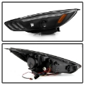 Picture of Spyder 15-18 Ford Focus Projector Headlights - Seq Turn Light Bar - Black PRO-YD-FF15-LBSEQ-BK