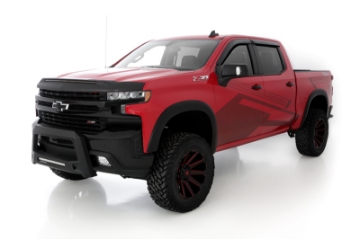 Picture of Lund 19-21 Chevy Silverado 1500 SX-Sport Smooth Elite Series Fender Flares - Black 4 Pc