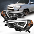 Picture of ANZO 14-18 Toyota 4 Runner Plank Style Projector Headlights Black w- Amber