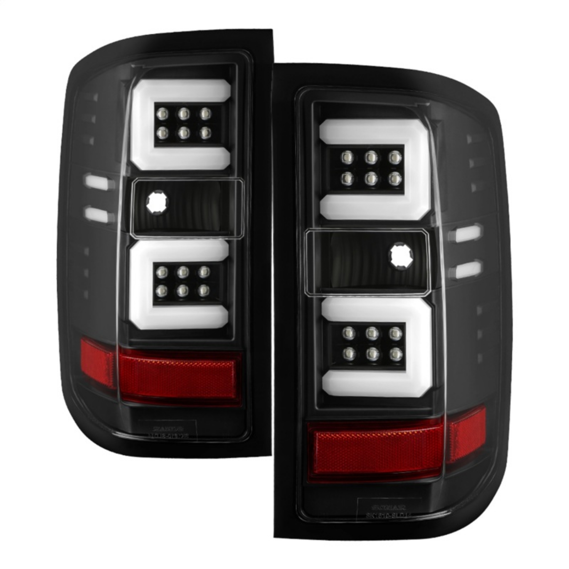 Picture of Spyder 16-18 Chevy Silverado Light Bar LED Tail Lights - All Black ALT-YD-CS16-LED-B