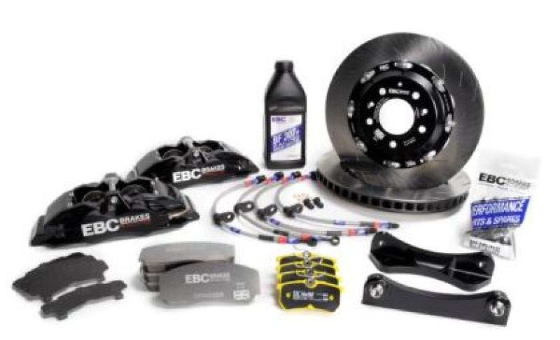 Picture of EBC Racing 92-00 BMW M3 E36 Black Apollo-4 Calipers 355mm Rotors Front Big Brake Kit