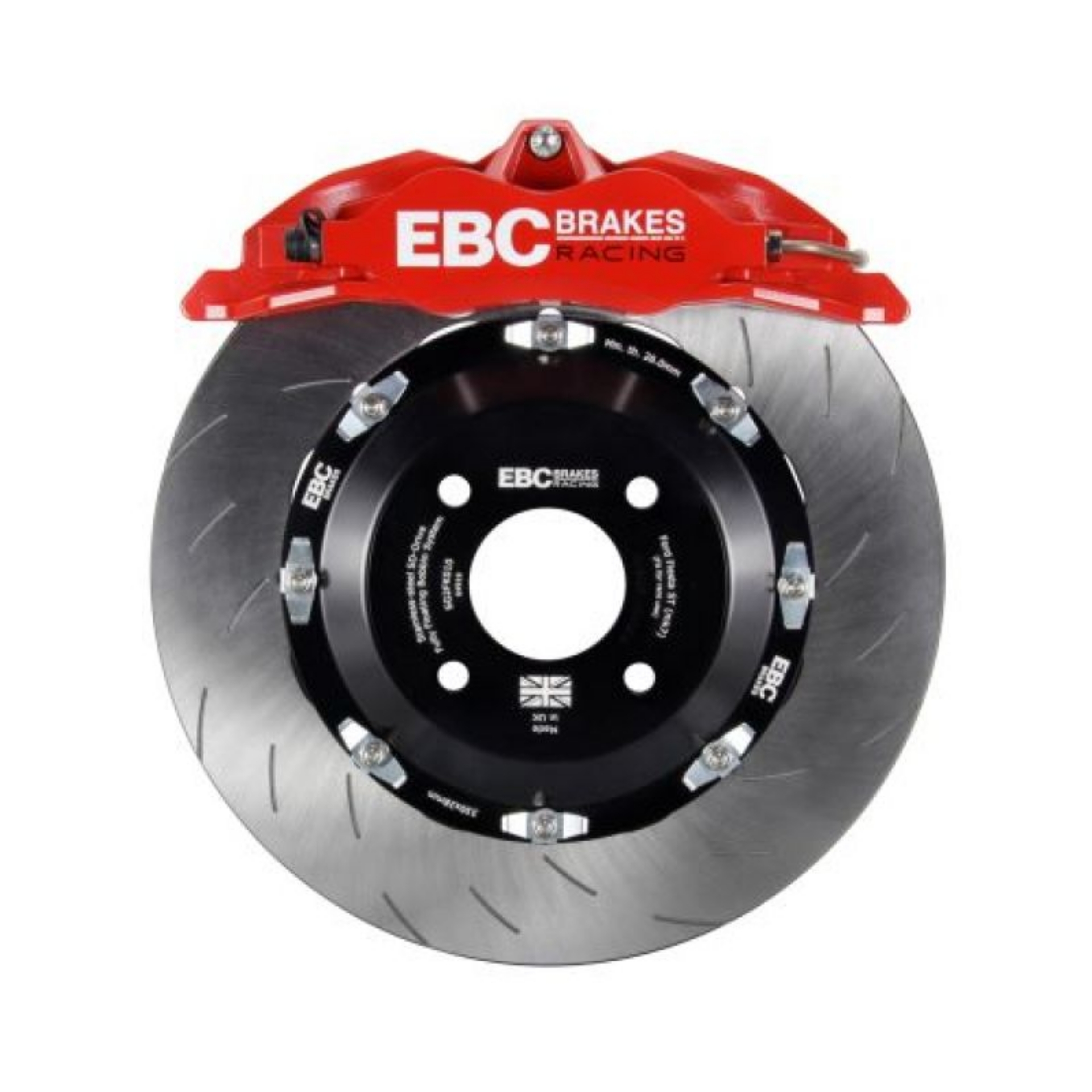 Picture of EBC Racing 92-00 BMW M3 E36 w-Meyle Control Arms Red Apollo-4 Calipers 330mm Rotors Front BBK