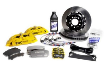 Picture of EBC Racing 92-00 BMW M3 E36 Yellow Apollo-4 Calipers 330mm Rotors Front Big Brake Kit