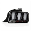 Picture of Spyder 05-09 Ford Mustang White Light Bar LED Tail Lights - Black ALT-YD-FM05V3-LED-BK