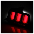 Picture of Spyder 05-09 Ford Mustang Red Light Bar LED Tail Lights - Black ALT-YD-FM05V3-RBLED-BK
