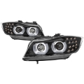 Picture of Spyder 09-12 BMW E90 3-Series 4DR Projector Headlights Halogen - LED - Black - PRO-YD-BMWE9009-BK