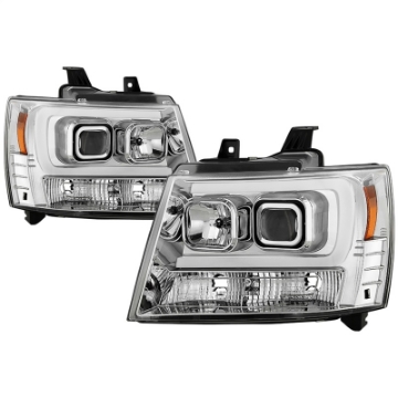Picture of Spyder 07-14 Chevy Suburban-Tahoe V2 Projector Headlights LED Turn Sig Chrome PRO-YD-CSUB07V3-SB-C