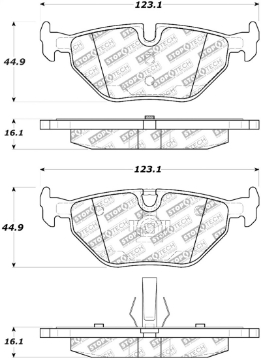 Picture of StopTech Street Select Brake Pads w-Hardware - Rear
