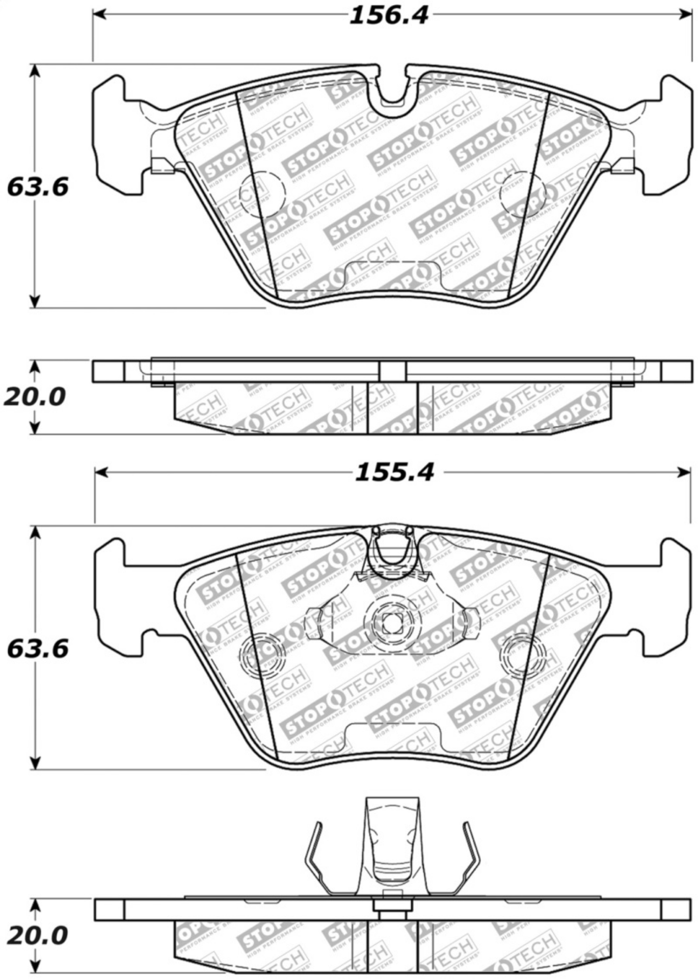 Picture of StopTech Street Select Brake Pads w-Hardware - Front
