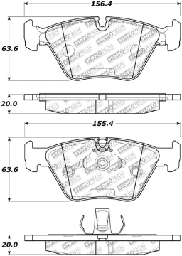 Picture of StopTech Street Select Brake Pads w-Hardware - Front
