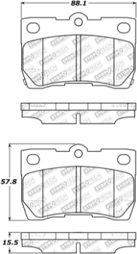 Picture of StopTech Street Select Brake Pads w-Hardware - Rear