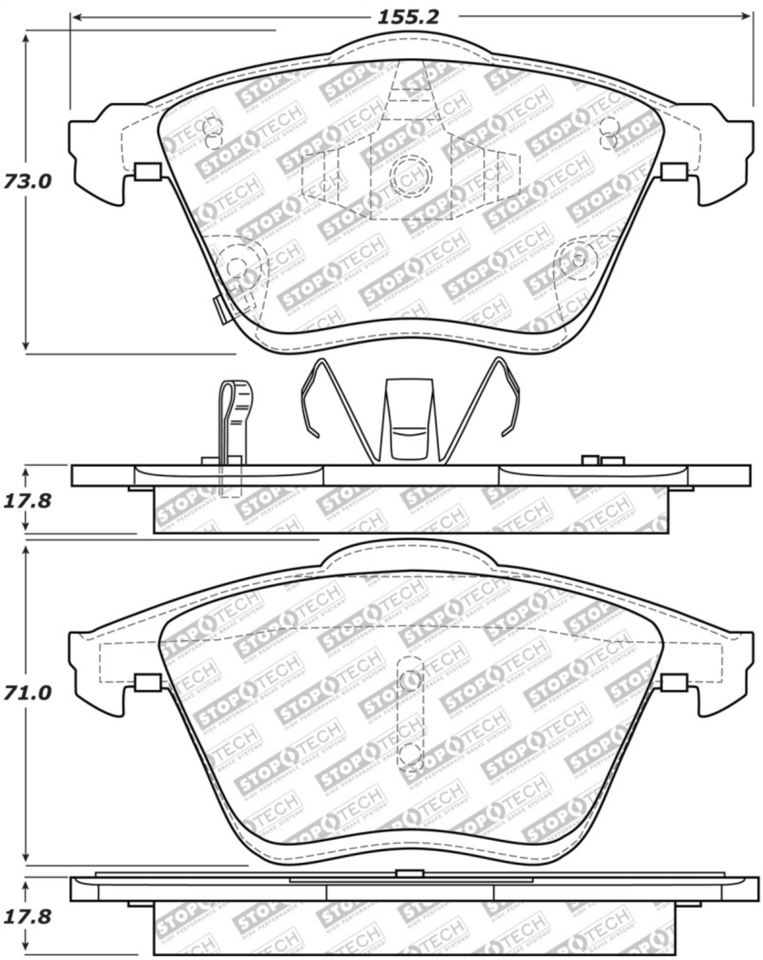 Picture of StopTech Street Select Brake Pads w-Hardware - Front