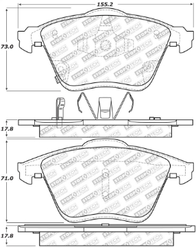 Picture of StopTech Street Select Brake Pads w-Hardware - Front