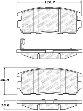 Picture of StopTech Street Select Brake Pads w-Hardware - Rear