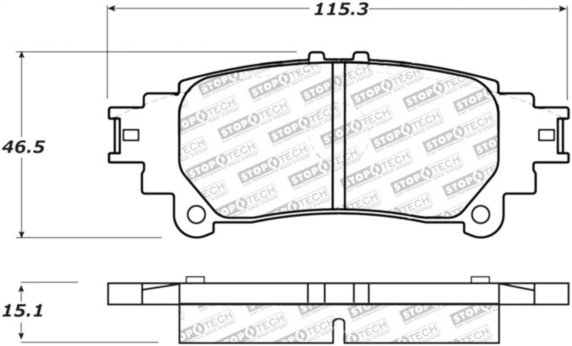 Picture of StopTech Street Select Brake Pads w-Hardware - Rear