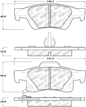 Picture of StopTech Street Select Brake Pads w-Hardware - Rear