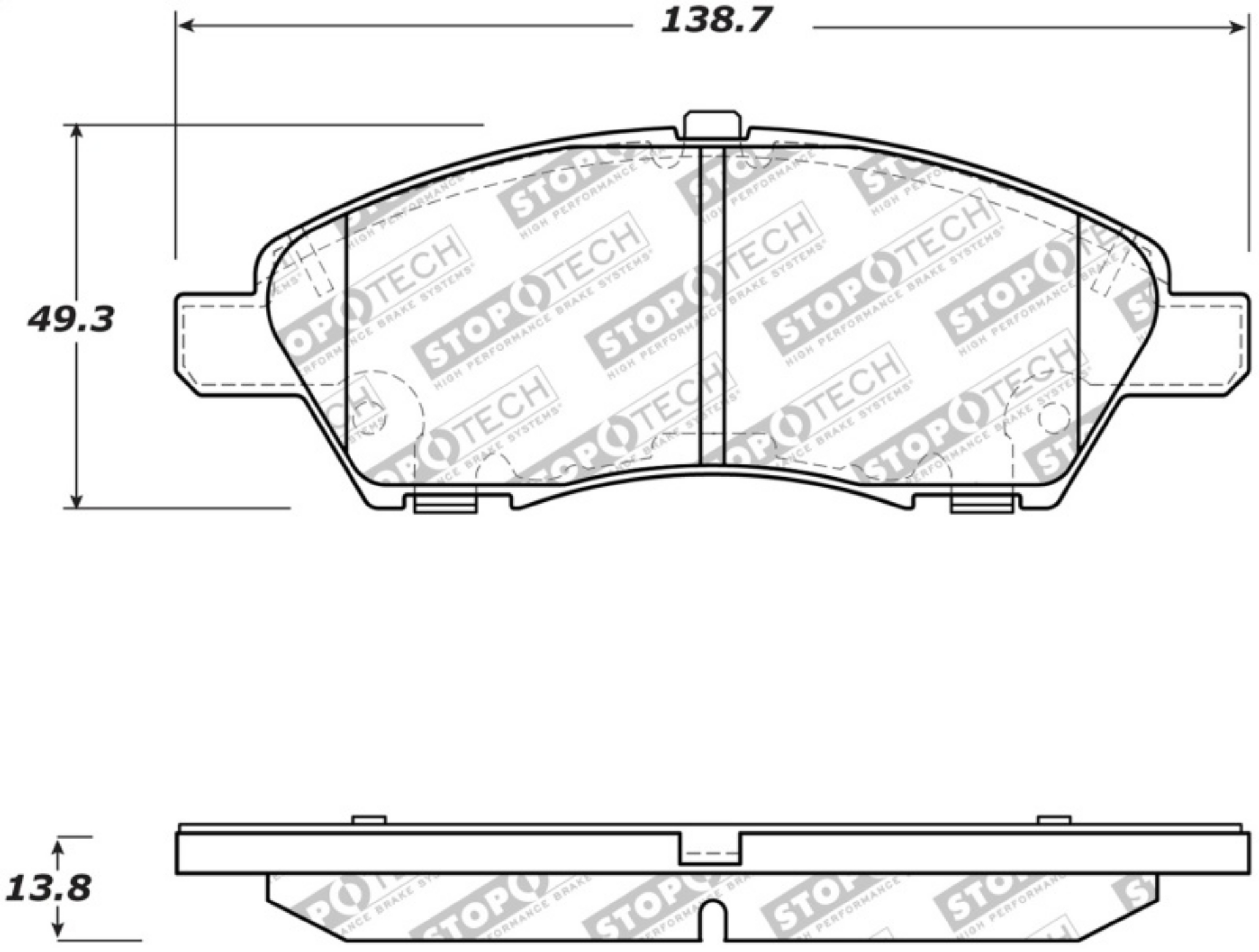 Picture of StopTech Street Select Brake Pads w-Hardware - Front