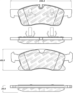 Picture of StopTech Street Select Brake Pads w-Hardware - Front