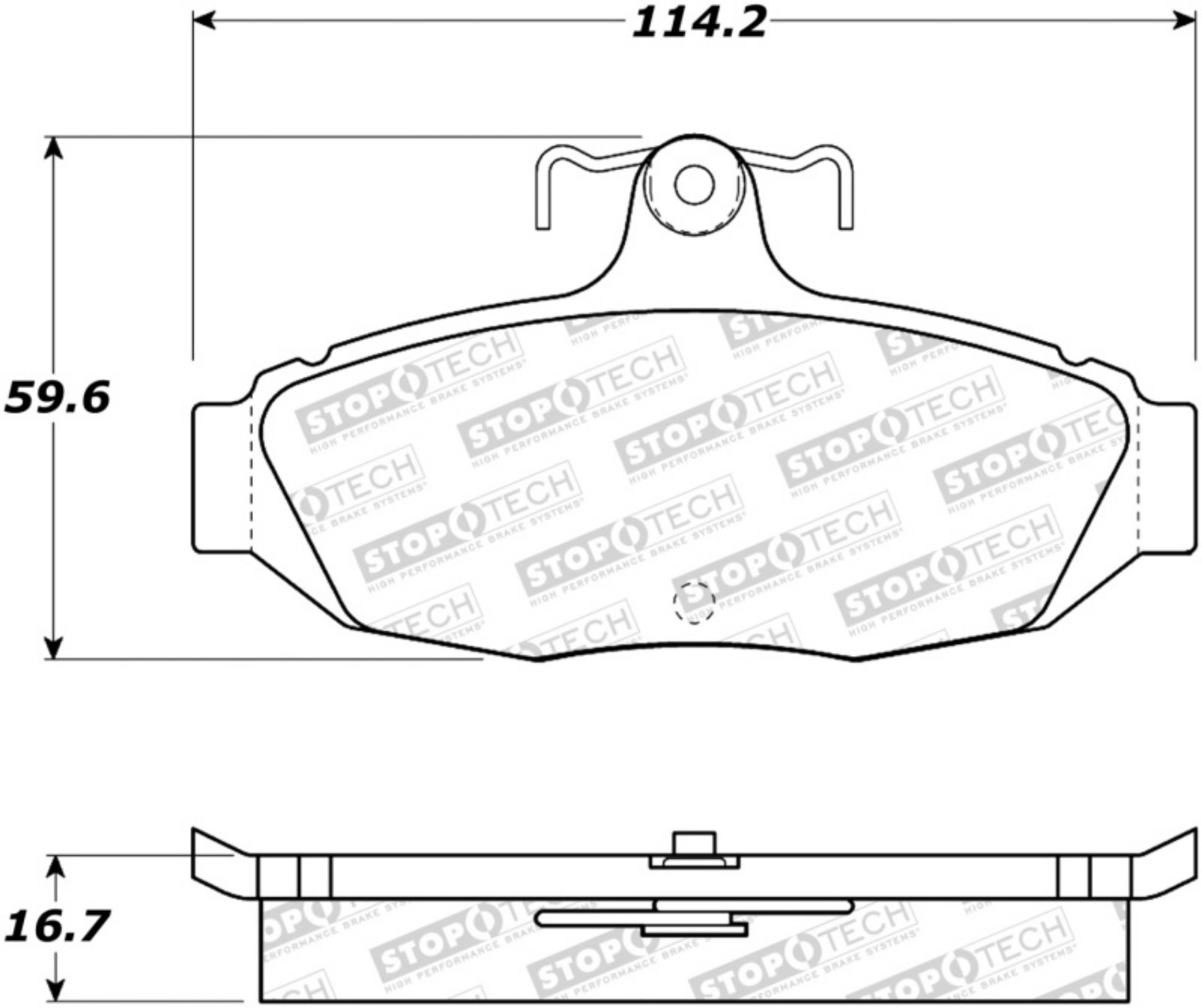 Picture of StopTech Sport Brake Pads w-Shims & Hardware - Rear