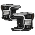 Picture of Spyder 18-19 Ford F-150 Proj Headlights - Halogen Model - LED Seq Turn - Blk PRO-YD-FF15018-LBSEQ-BK