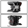 Picture of Spyder 18-19 Ford F-150 Proj Headlights - Halogen Model - LED Seq Turn - Blk PRO-YD-FF15018-LBSEQ-BK