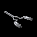 Picture of MBRP 18-20 Ford Mustang GT 5-0 w- Quad Tip Active Exhaust Cat Back Split Rear T304 w- Carb Fib Tips