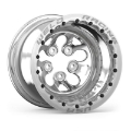 Picture of Weld Alpha-1 15x12 - 5x4-5 BP - 4in- BS Polished Wheel - Black Double Beadlock MT