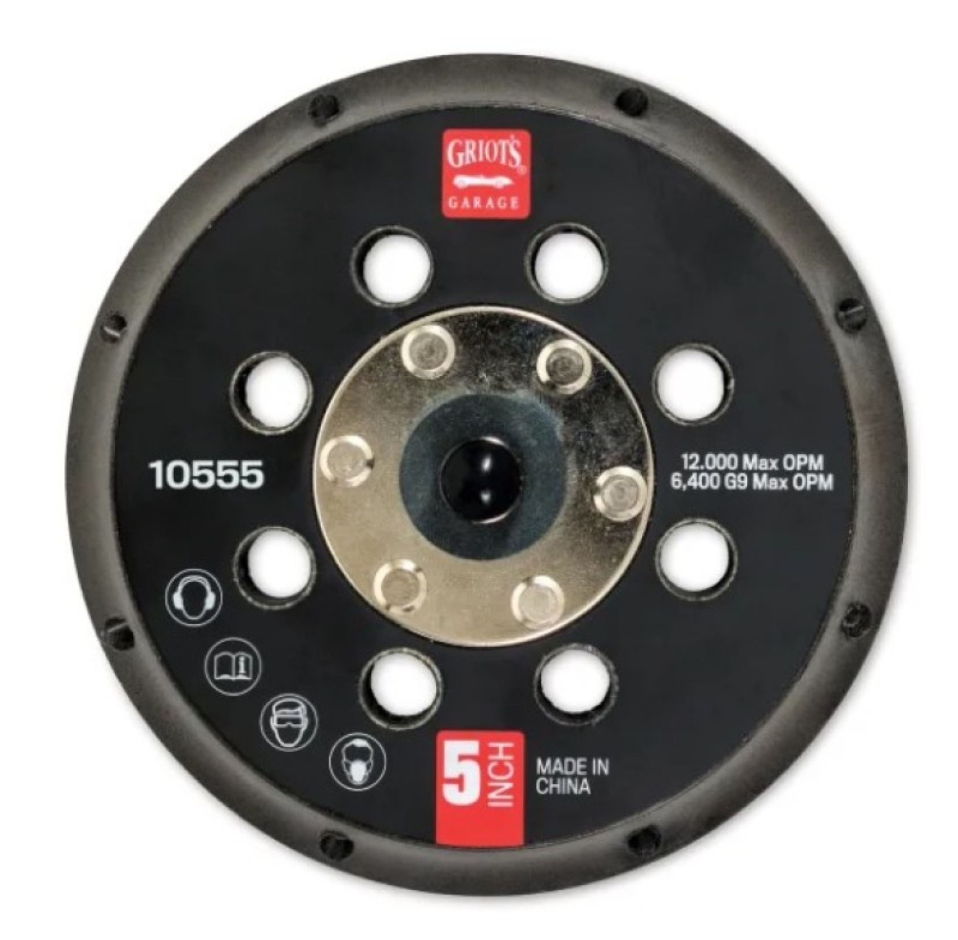 Picture of Griots Garage 5in Vented Orbital Backing Plate G9 - Single