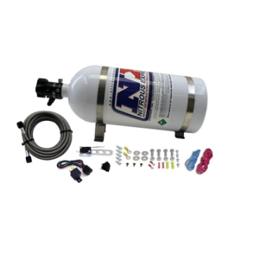 Picture of Nitrous Express 8 Cyl Nozzle System Complete Incl 10lb Bottle Brackets Feedline & Elec