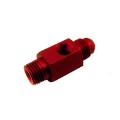 Picture of Nitrous Express 1-4 NPT x 6AN w-1-8 NPT Gauge Hole Fuel Bypass Fitting