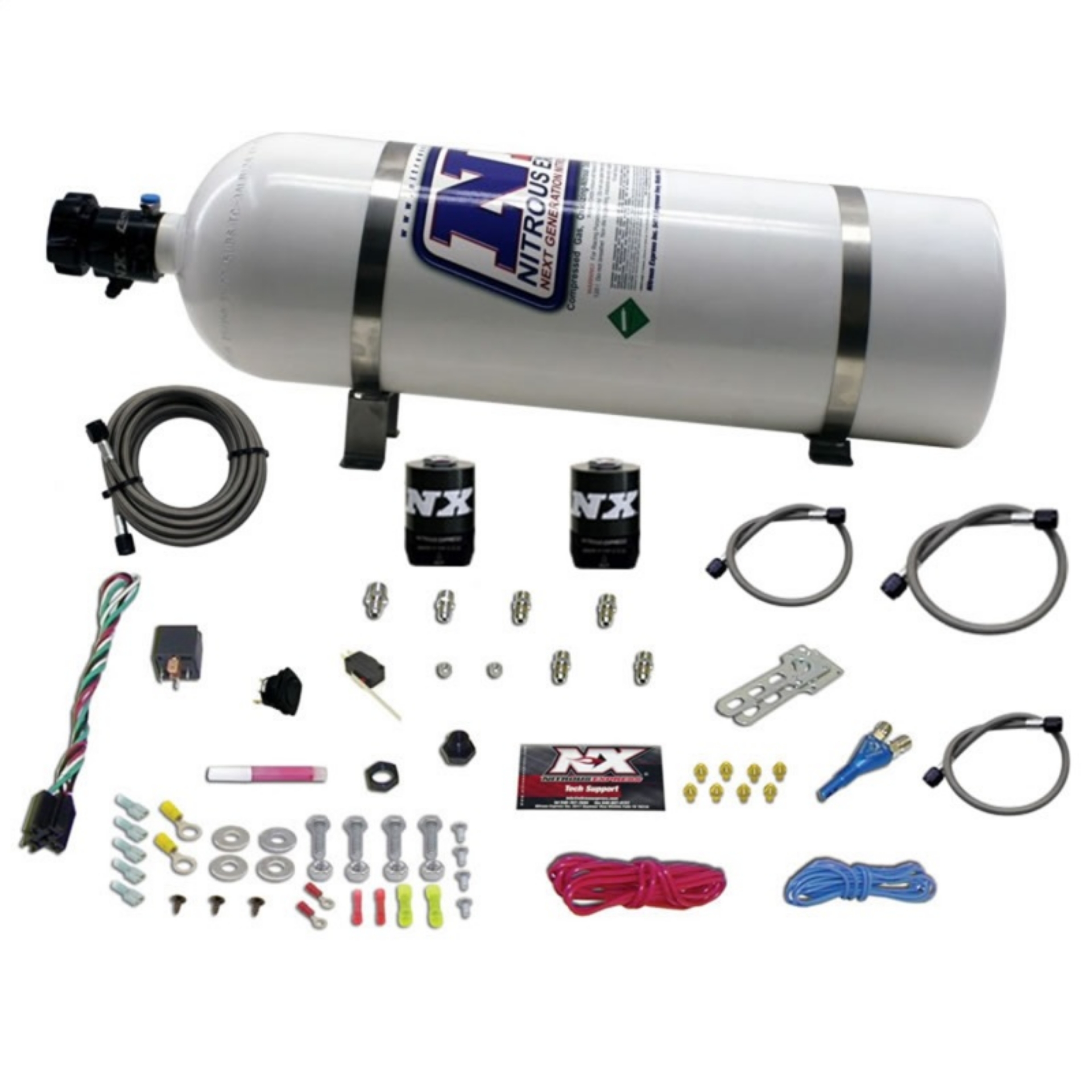 Picture of Nitrous Express GM EFI Race Single Nozzle Nitrous Kit 100-250HP w-15lb Bottle